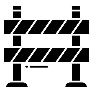 Beyaz arkaplanda bariyer simgesi izole edildi