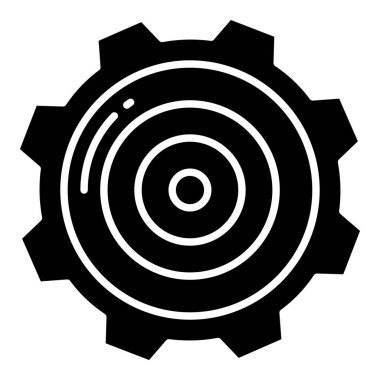 Beyaz arkaplanda basit vektör ayarları simgesi