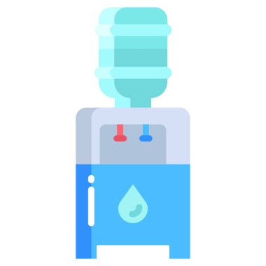 Beyaz arkaplanda su dağıtıcı basit vektör simgesi