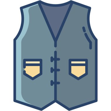 yelek ağ simgesi basit vektör illüstrasyonu