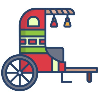 At arabası. Web simgesi basit illüstrasyon