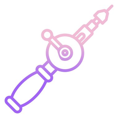 Çekiç matkap el simgesi tasarımı beyaz arkaplanda izole edildi. Vektör illüstrasyonu