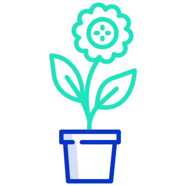 Çiçek. Web simgesi basit illüstrasyon