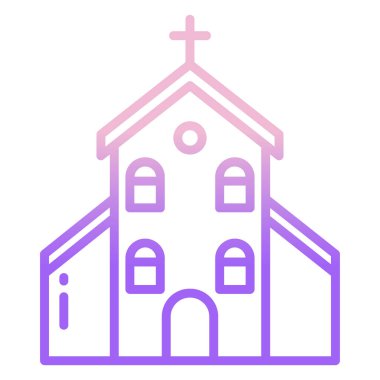 kilise simgesi vektör illüstrasyonu