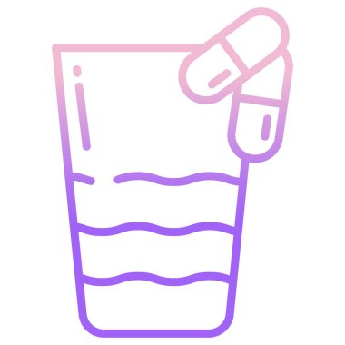 Tıbbi ögelerin basit vektör simgesi