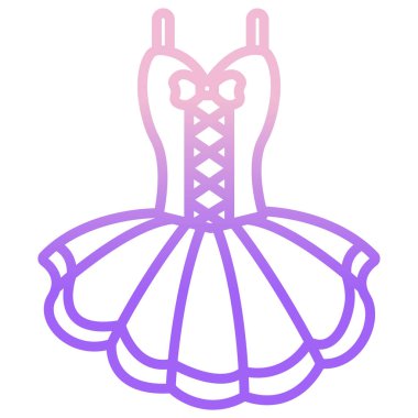 Basit vektör simgesi, Bale elbisesinin çizimi