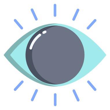 Göz. Web simgesi basit illüstrasyon 