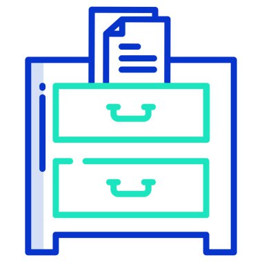  dosya çekmecesinde. Web simgesi basit illüstrasyon