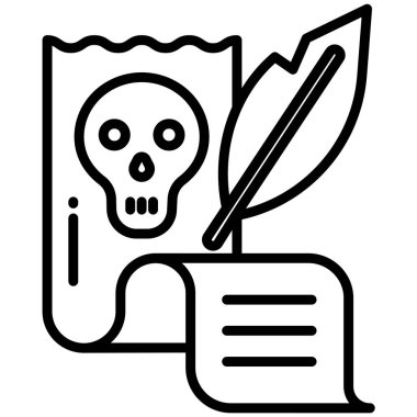 Bir kafatasının vektör çizimi