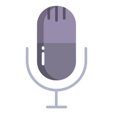 Mikrofon. Web simgesi basit illüstrasyon