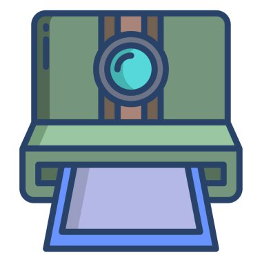 Kamera. Web simgesi basit illüstrasyon  