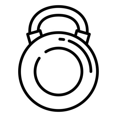kettlebell. Web simgesi basit illüstrasyon