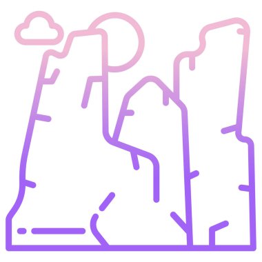 Bir Kanyon simgesinin vektör illüstrasyonu