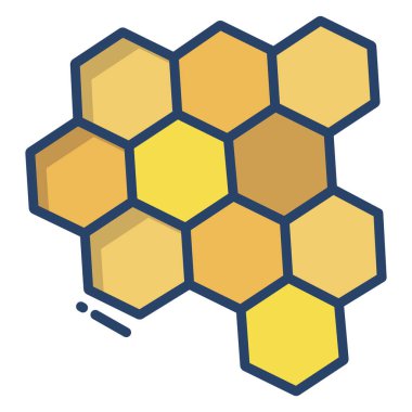 Bal peteği. Web simgesi basit illüstrasyon