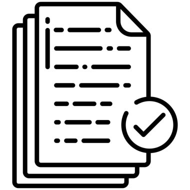 Kontrol listesi. Web simgesi basit illüstrasyon