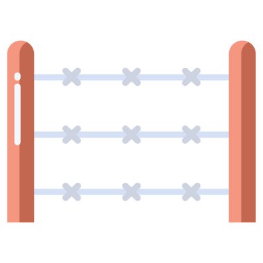 Çit. Web simgesi basit illüstrasyon