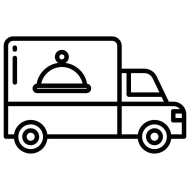 Restoran teslimatı Web simgesi basit illüstrasyon 