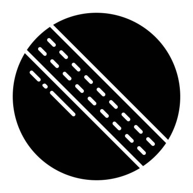 Basit vektör simgesi, kriket topunun çizimi