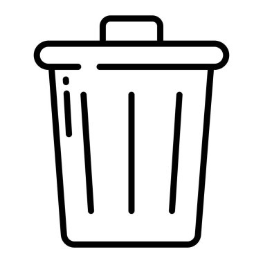 çöp basit simgesini, vektör çizim