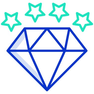 Elmas. Web simgesi basit illüstrasyon