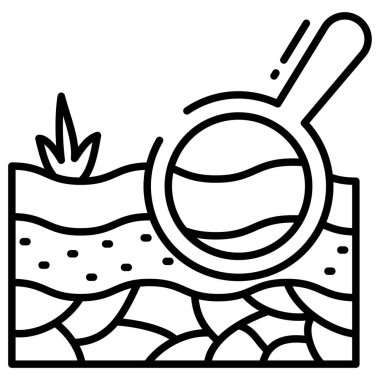 Beyaz arkaplanda basit vektör toprak zooloji simgesi