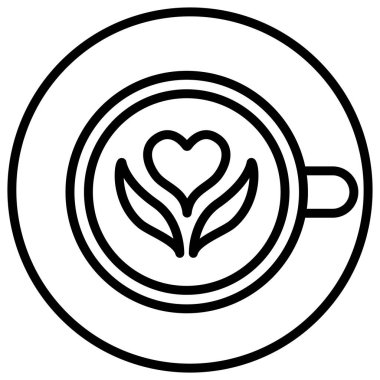 Kahve. Web simgesi basit illüstrasyon