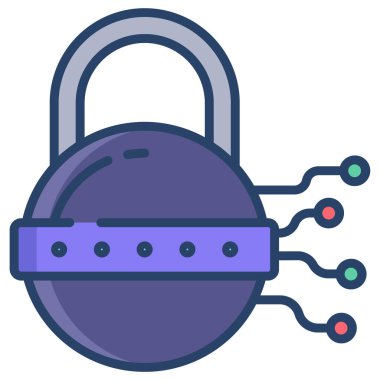 Şifre basit simge, vektör illüstrasyonu