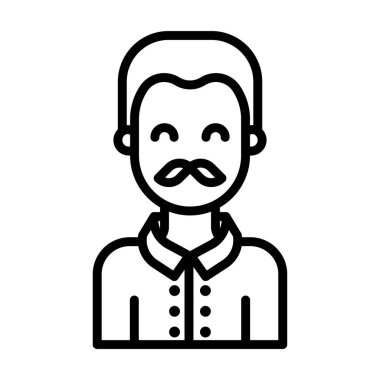 Man avatar simgesi vektör çizimi tasarımı