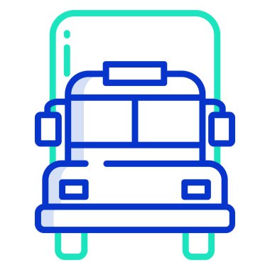 kamyon web simgesi basit illüstrasyon