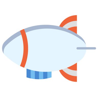 Basit vektör simgesi, aerostat çizimi