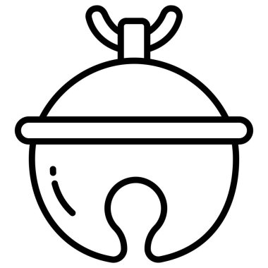 Basit vektör simgesi, aksesuar çanı çizimi