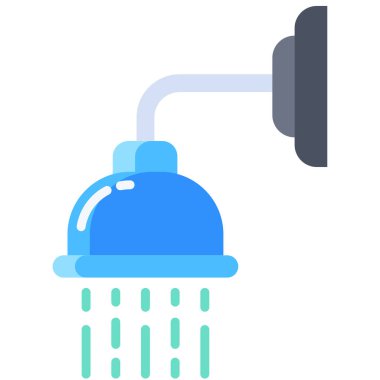  Duş web simgesi, vektör çizim 