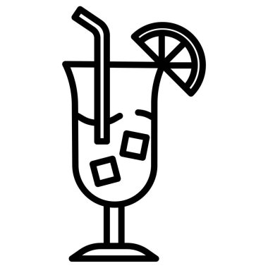 Kokteyl. Web simgesi basit illüstrasyon