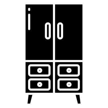 Dolap. Web simgesi basit illüstrasyon