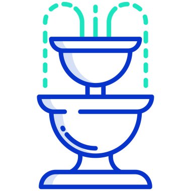 Tuvalet. Web simgesi basit illüstrasyon