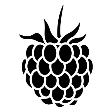 Ahududu simgesi. Vektör çizim 