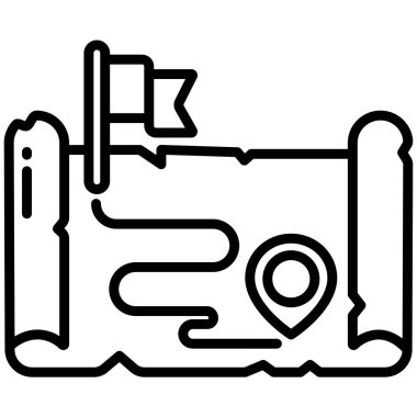 Haritanın vektör illüstrasyonu