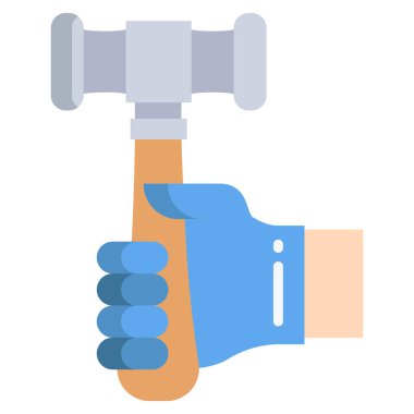 Çekiç simgesi, vektör çizimi