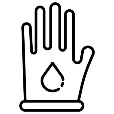 Eldiven. Web simgesi basit illüstrasyon 