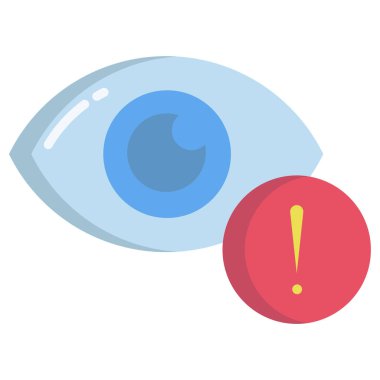 Basit vektör simgesi, casus uyarısı çizimi