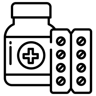 Tıbbi hap vektör simgesi