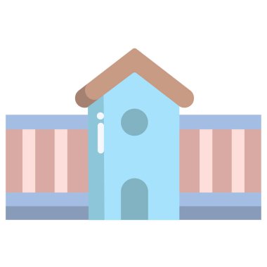 Bina. Web simgesi basit illüstrasyon