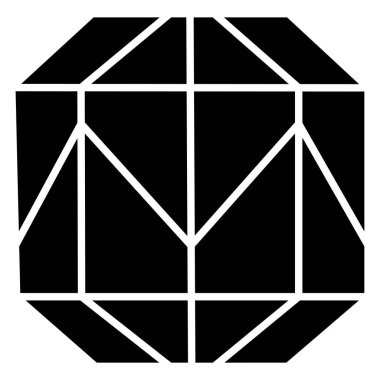 Elmas. Web simgesi basit tasarım