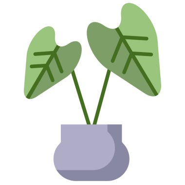 Bitki simgesinin vektör illüstrasyonu