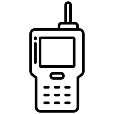 Telsiz talkie basit simgesi, vektör illüstrasyonu