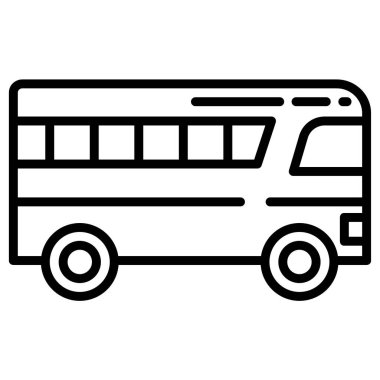 Otobüs. Web simgesi basit illüstrasyon