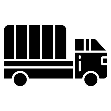 Basit vektör simgesi, arabanın illüstrasyonu