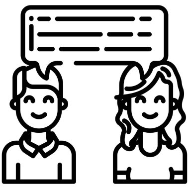 Tartışma. Web simgesi vektör illüstrasyonu 