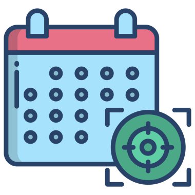 Randevu. Web simgesi basit illüstrasyon