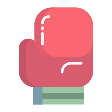 Boks eldiveni simgesinin vektör çizimi